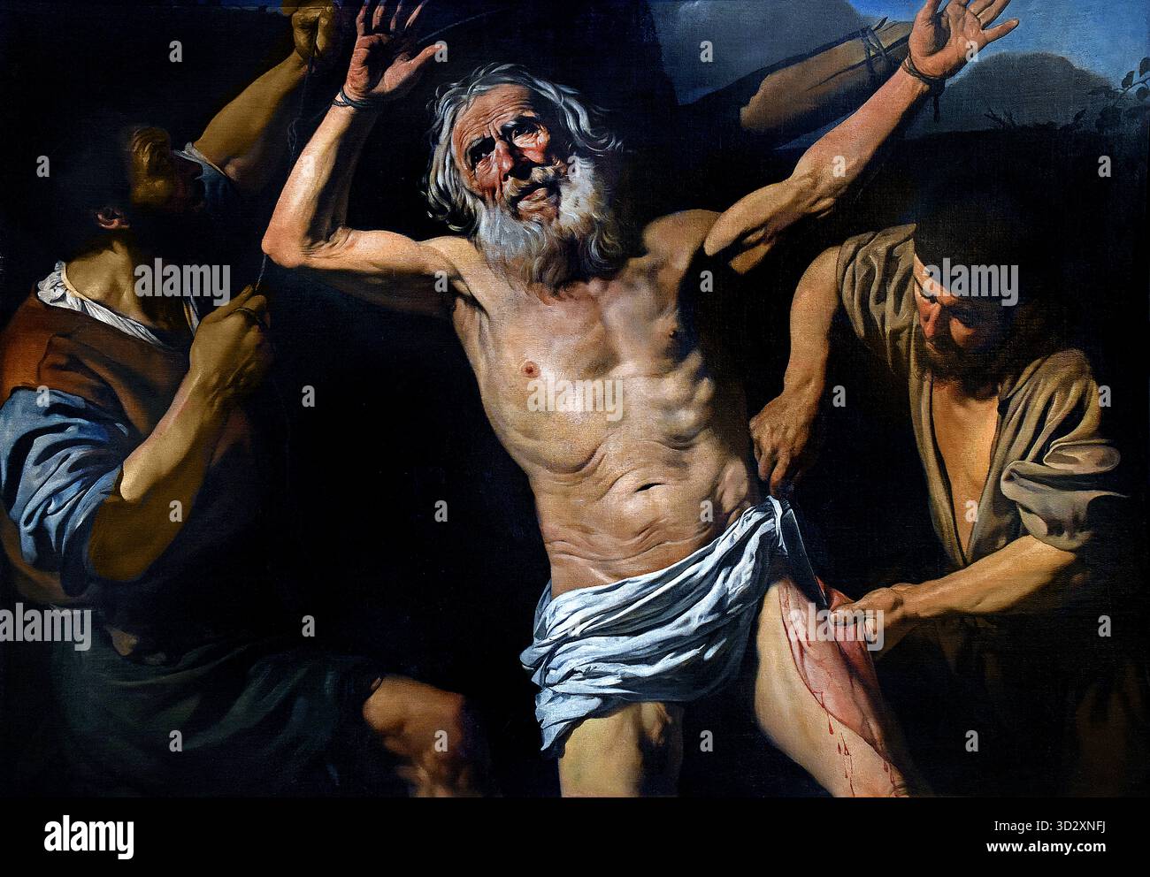 Martyrdom of Saint Bartholomew by VALENTIN DE BOULOGNE (Coulommiers, France, 1591 - Rome, 1632)   Italy, Italian, Stock Photo