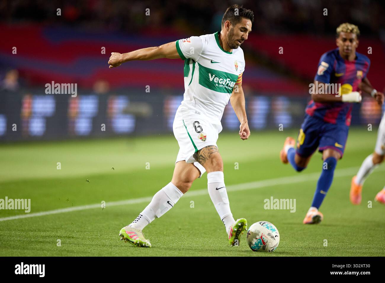 Pedro Bigas of Elche CF in action during the LaLiga EA Sports match ...