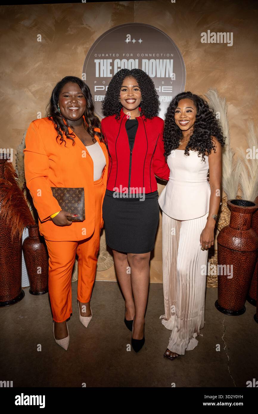 Raisha R (L-R) Taylor Berry, Traci Gibson, and Raisha Smith attend the Cool Down ...