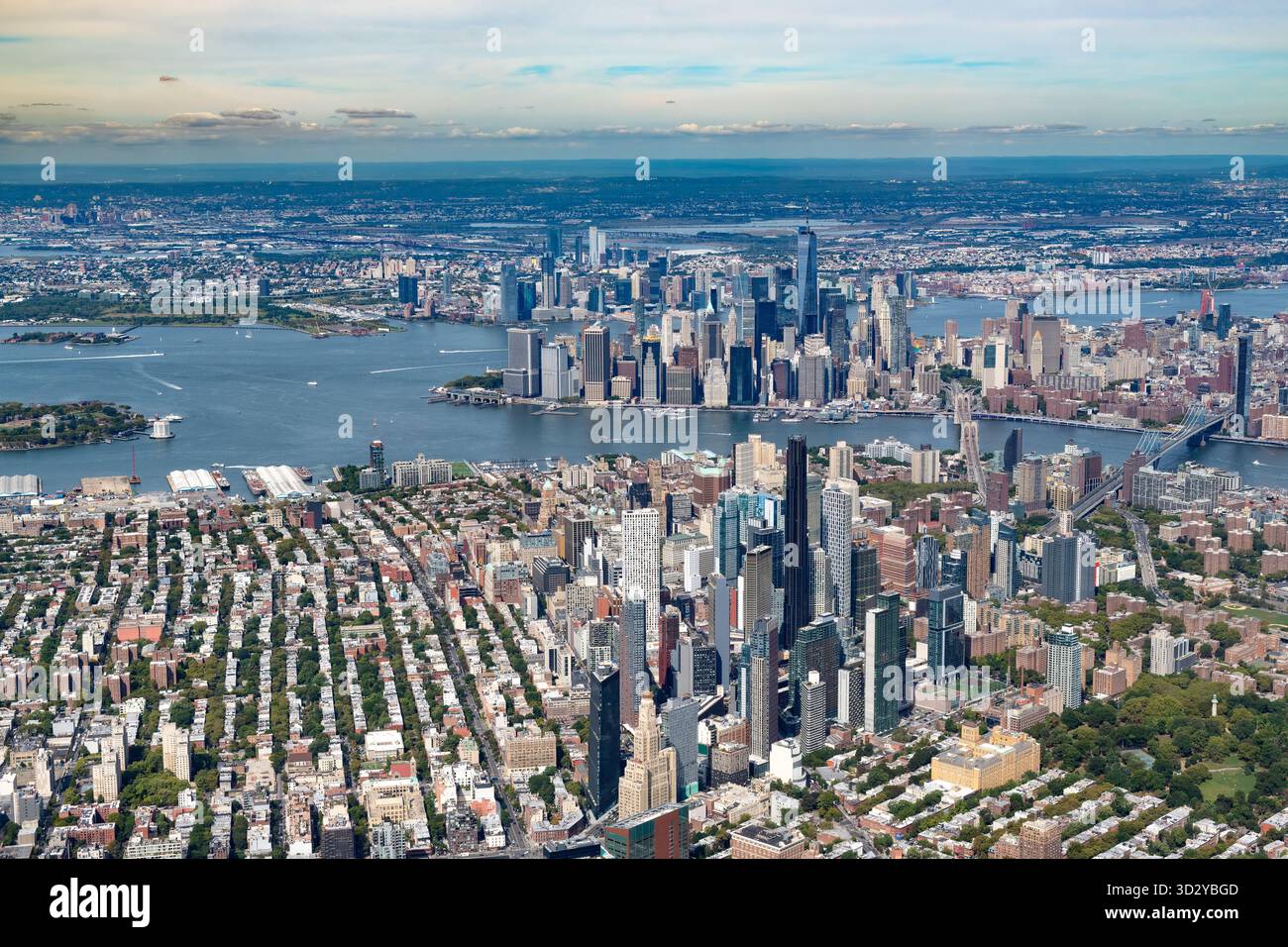 A stunning aerial view of the New York City metropolitan area