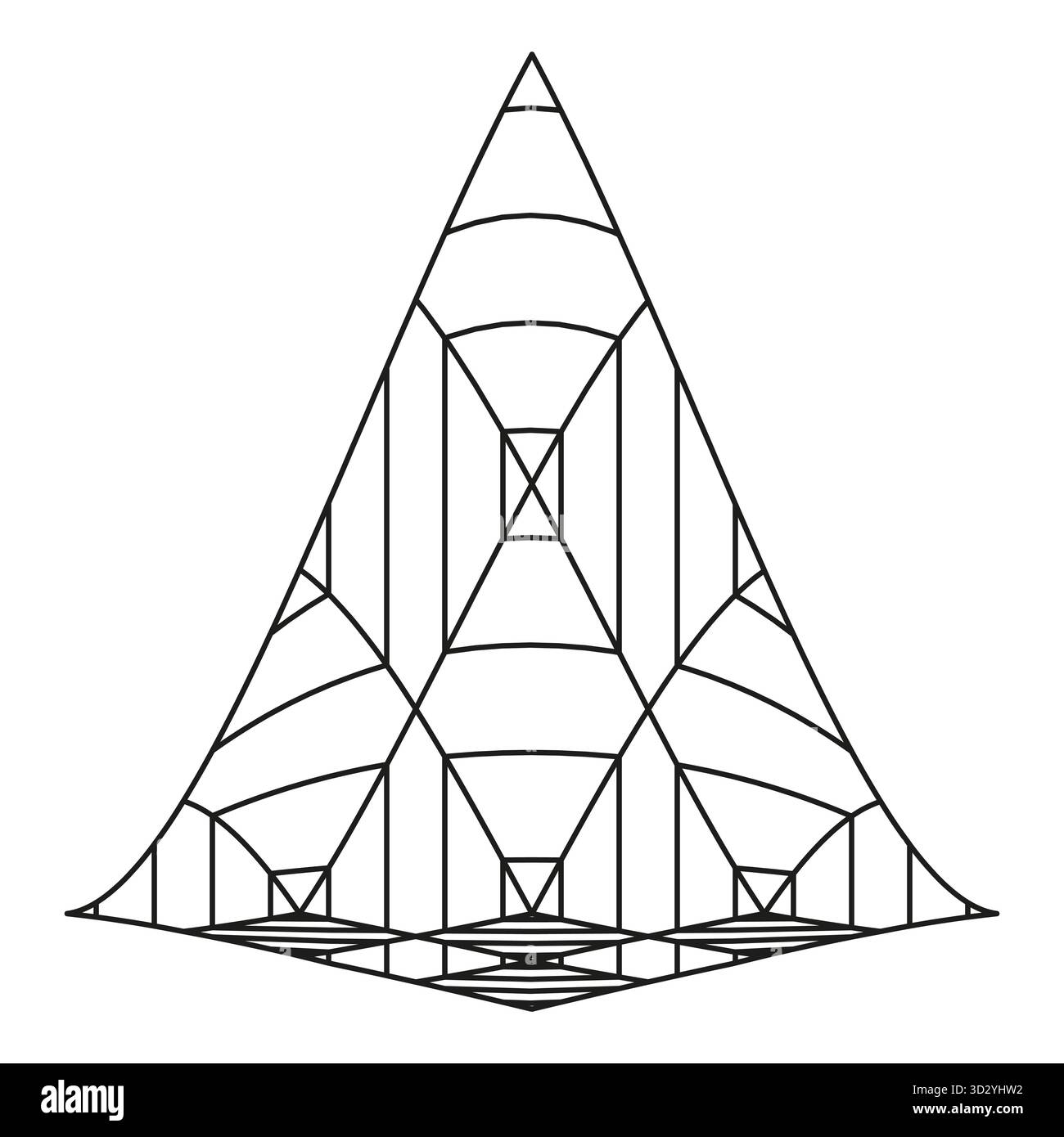 Line style pyramid 3d print Cut Out Stock Images & Pictures - Alamy