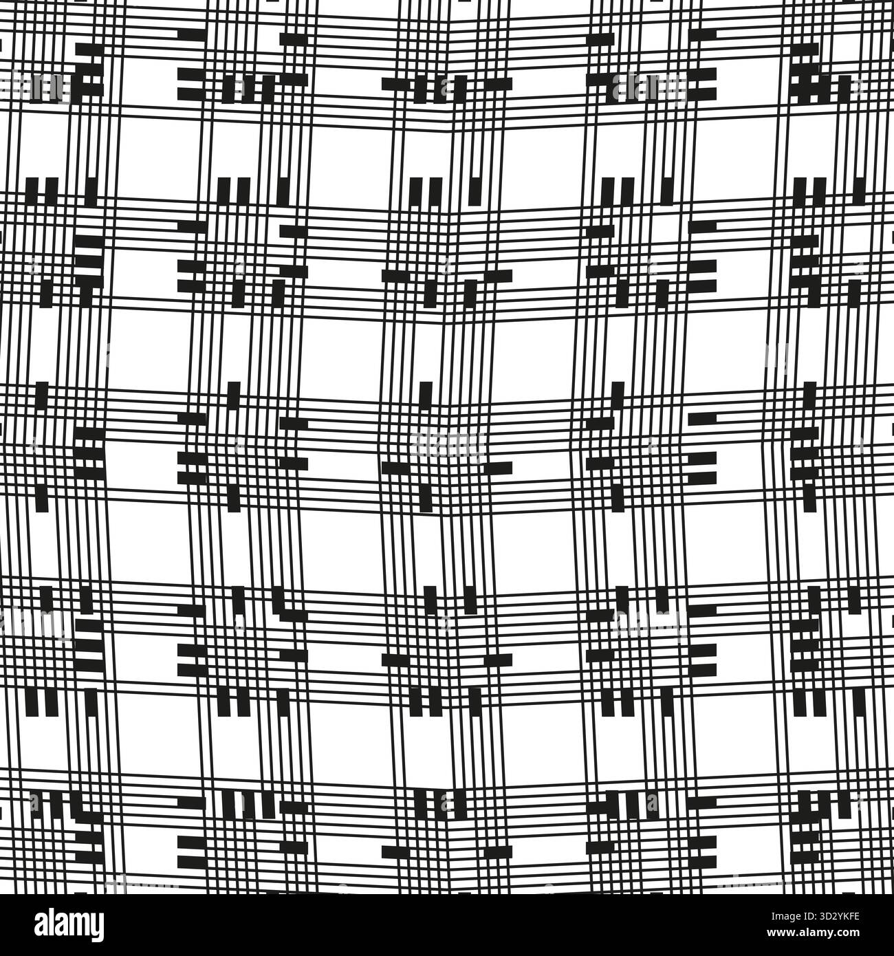 Abstract plaid texture. Hand drawn intersecting lines. Sketch grid Vector pattern. Simple scratch background. EPS 10. Stock Vector