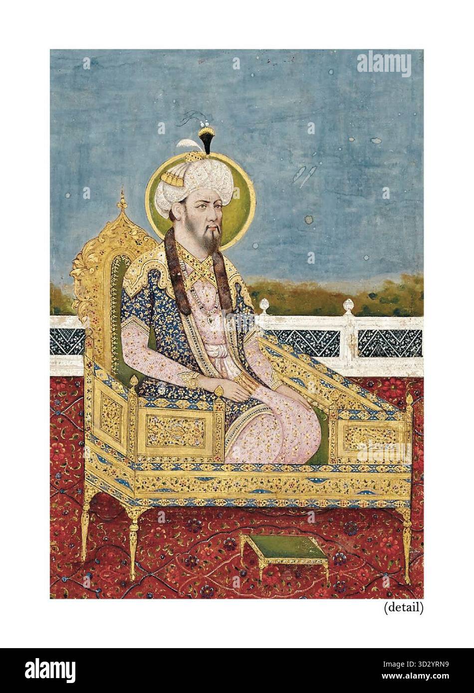 Painting of Mughal emperor Humayun, from a 'muraqqa' series, by a ...