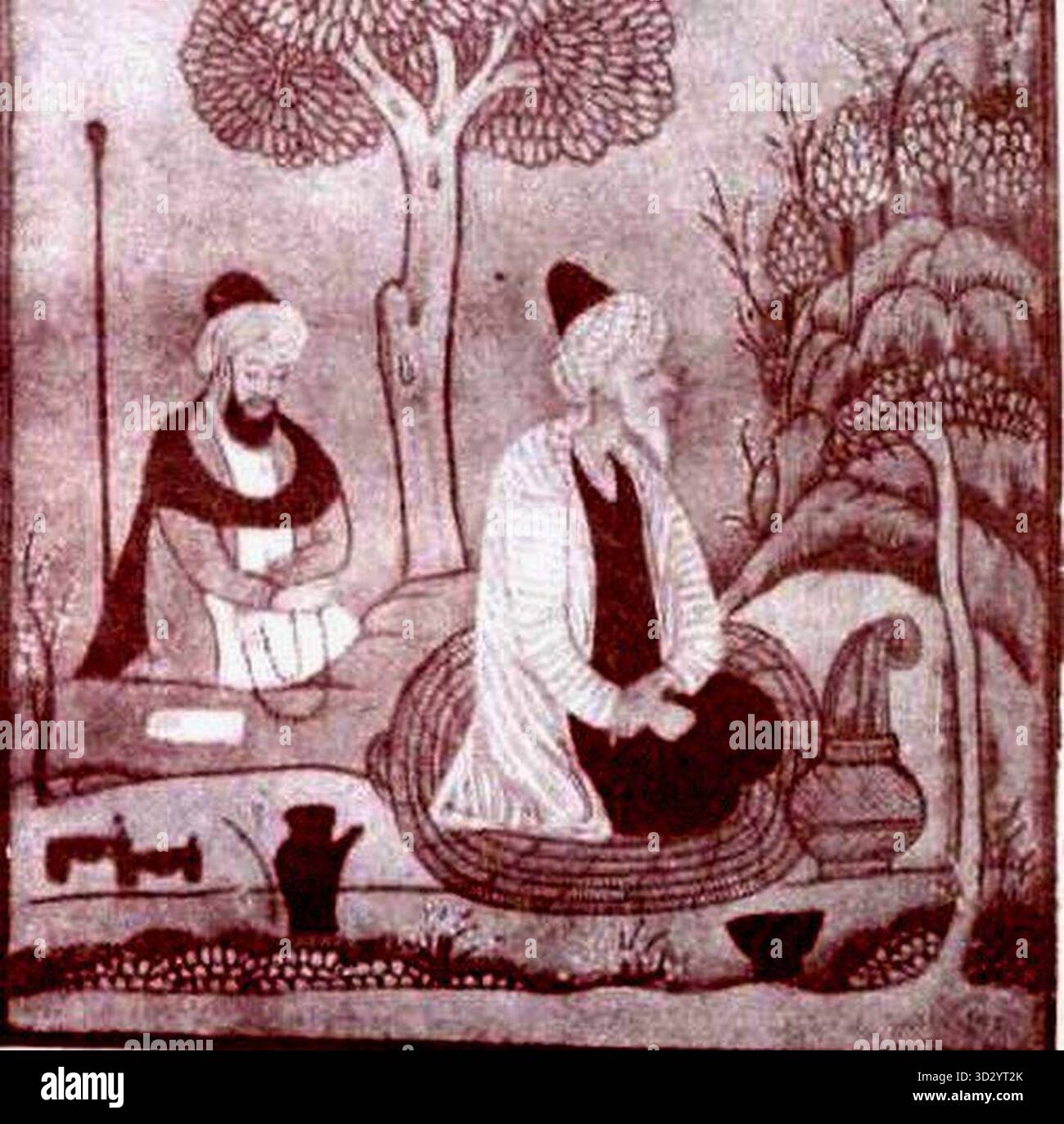 Nooruddin Ruler Painting of Sheikh Sheikh Noor-ud-Din Noorani, also known as Nund Rishi ...