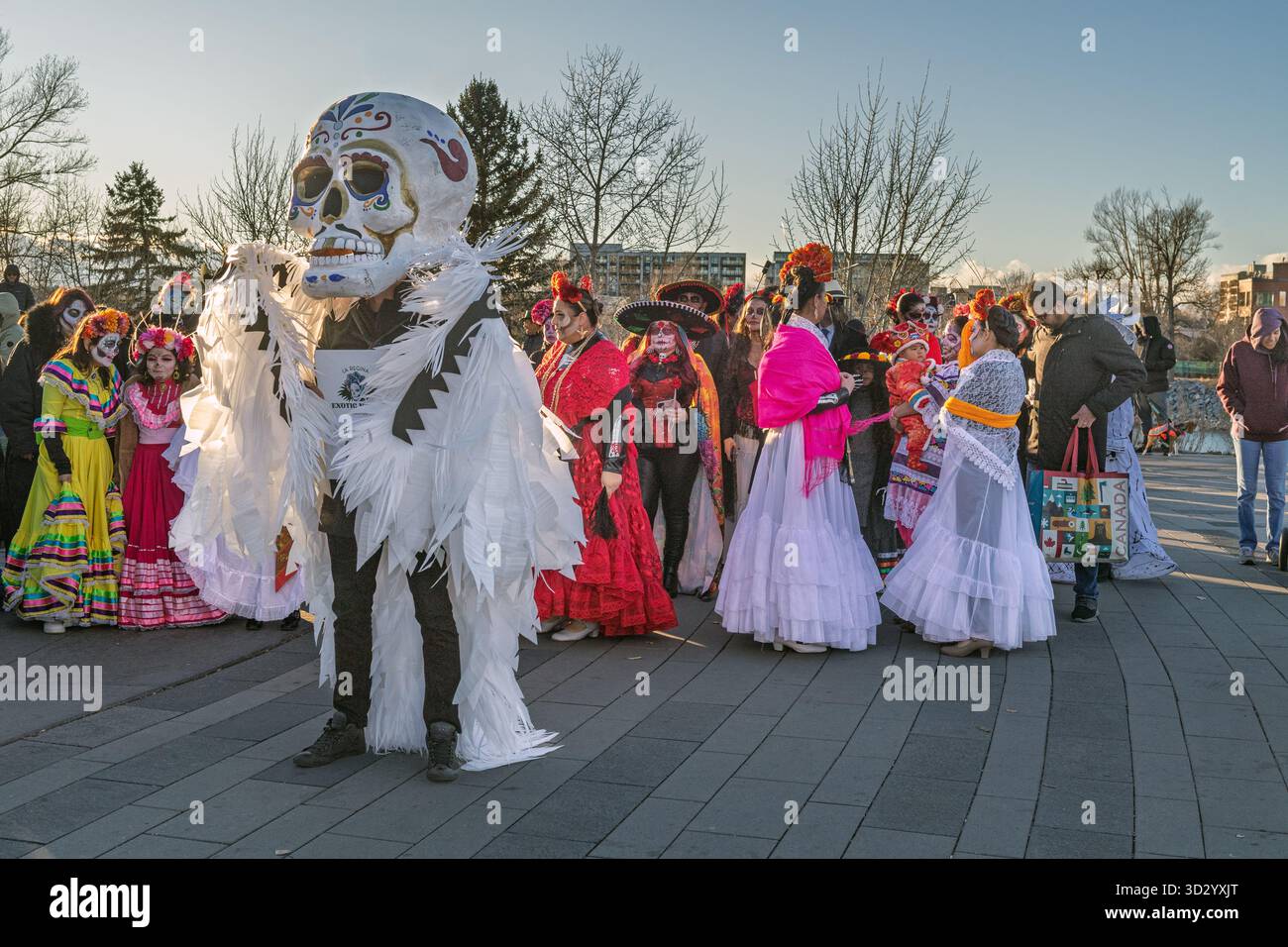 Dia de Muertos or Day of the Dead event in Calgary Alberta Canada Stock Photo