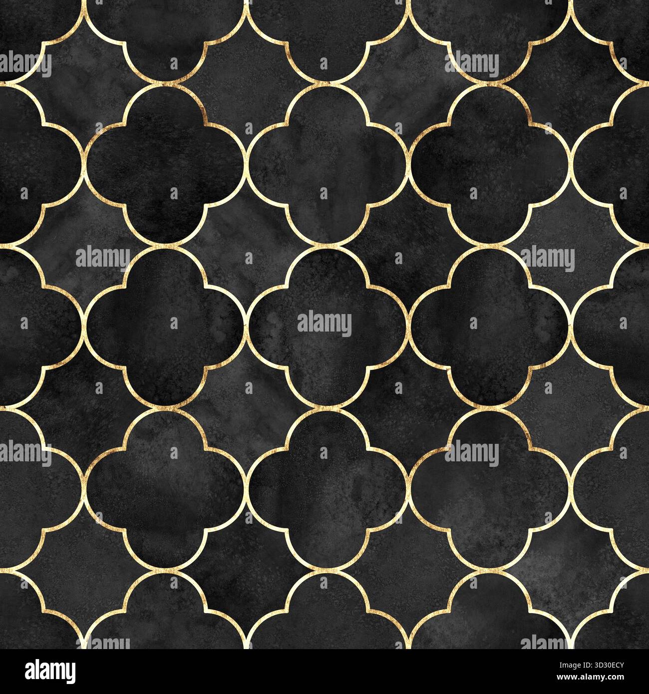 Watercolor gothic style clover leaf seamless pattern. Abstract hand drawn  watercolour luxury background with black velvet vibrant color clover leaves  Stock Photo - Alamy, image size:1300x1390