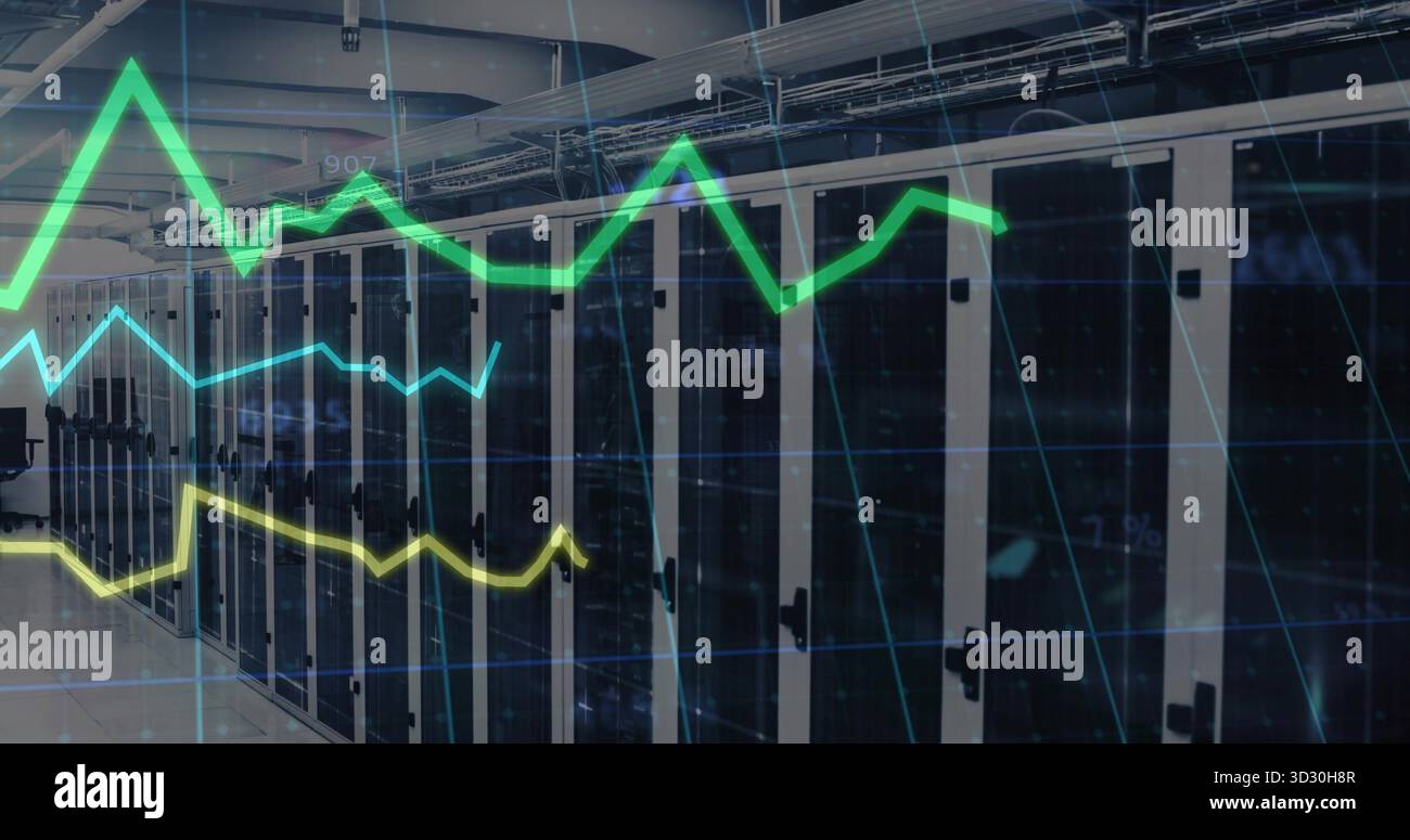 Server Rack Graph Data center cabinets black mesh hi-res stock photography and images - Alamy