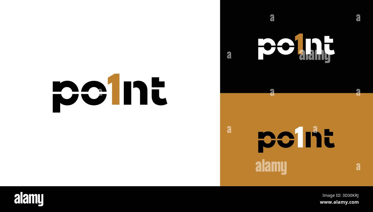 Unique and modern Point logo design Stock Vector