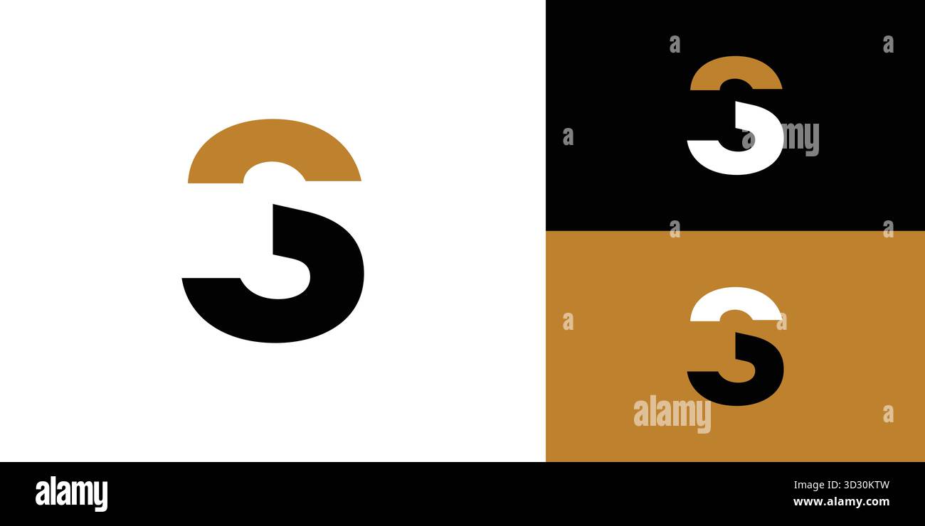 Strong and Unique letter S initials logo design Stock Vector