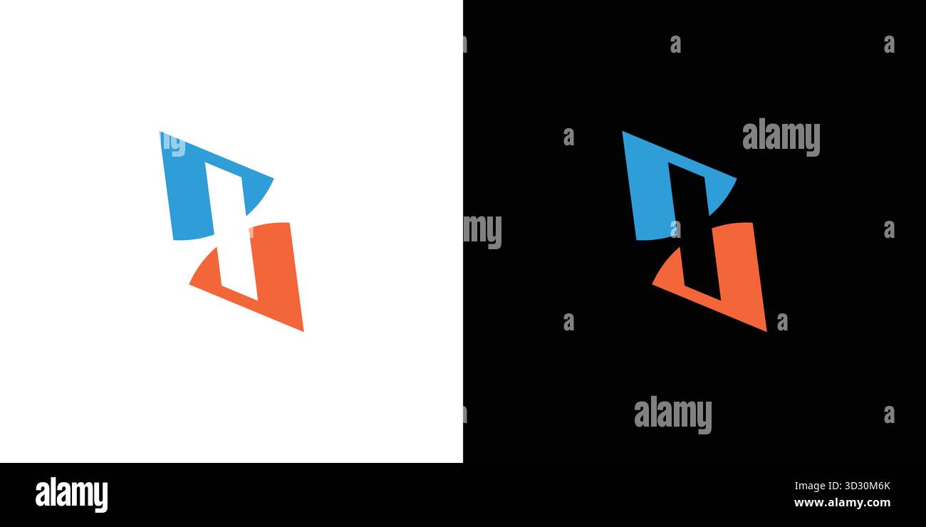Modern and strong letter SI initials logo design Stock Vector