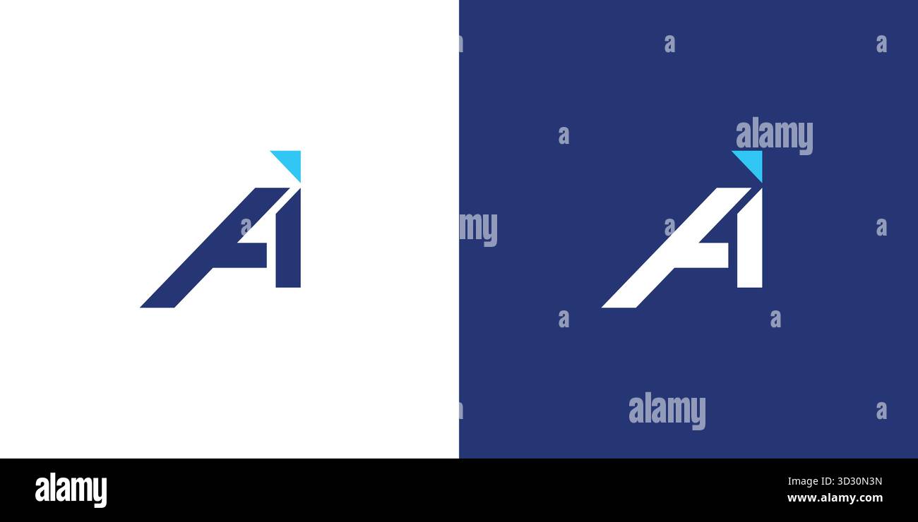 Modern and unique AI logo design Stock Vector