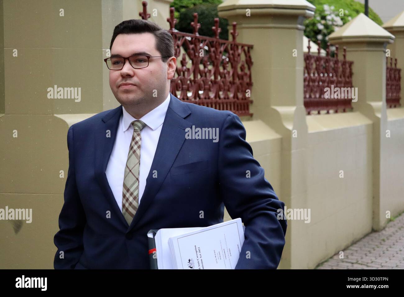 Bruce Lehrmann leaves the Federal Court of Australia in Hobart ...