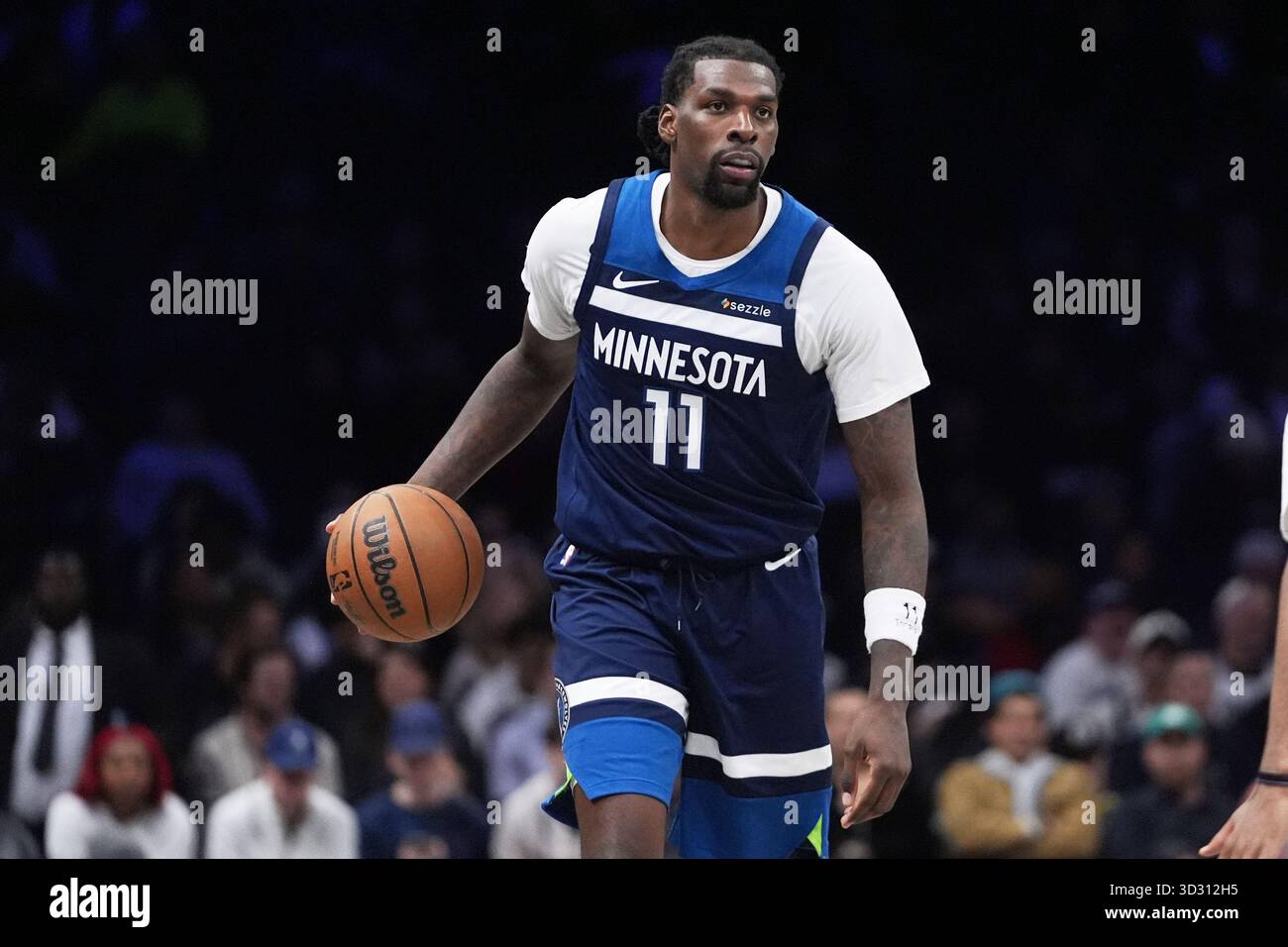 Minnesota Timberwolves' Naz Reid (11) looks to pass during the second ...
