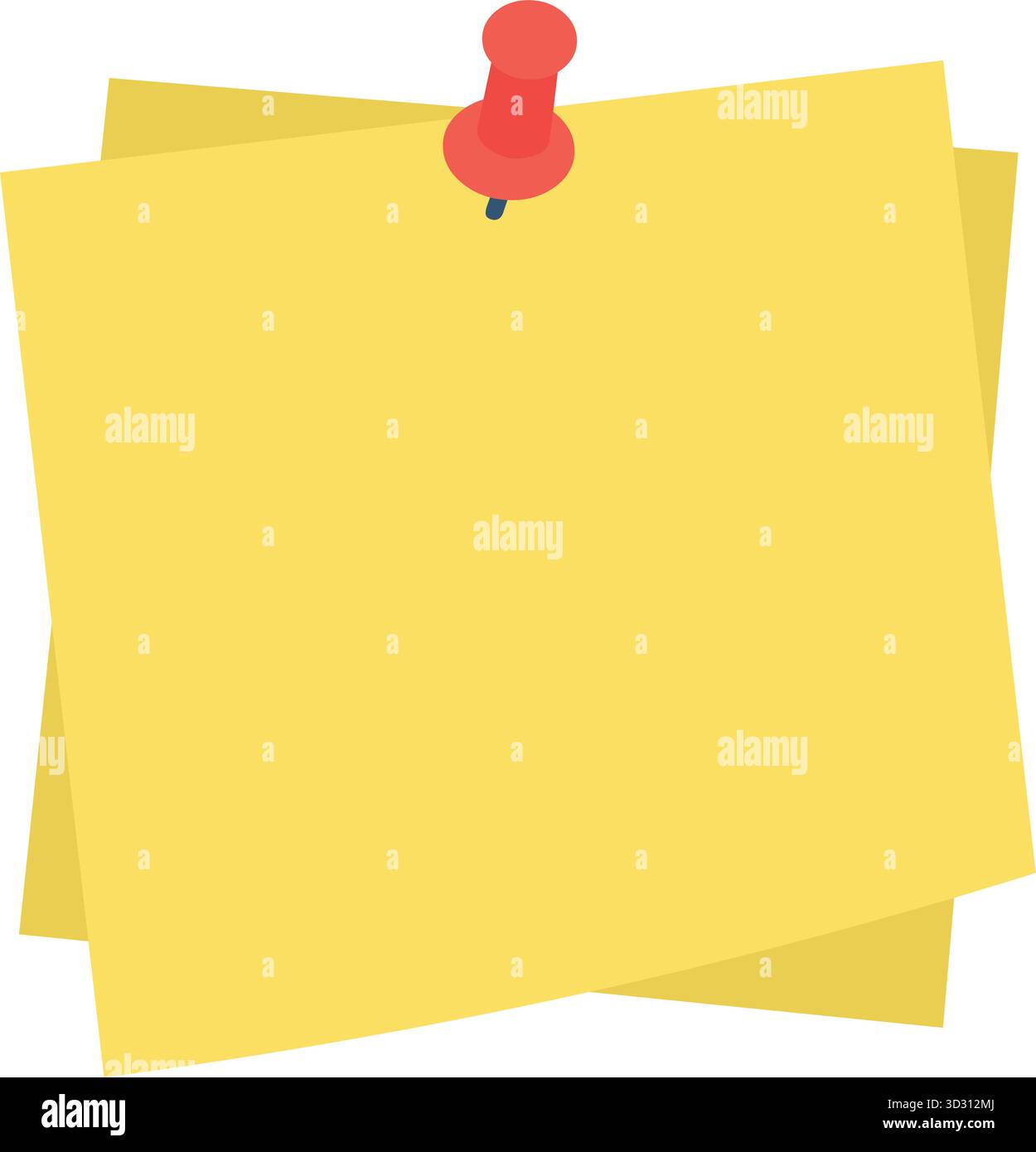 Red thumbtack on yellow Stock Vector Images - Alamy