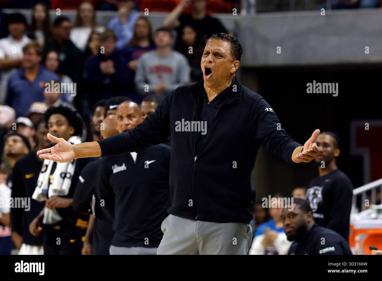Bethune-Cookman head coach Reggie Theus reacts to a call during the