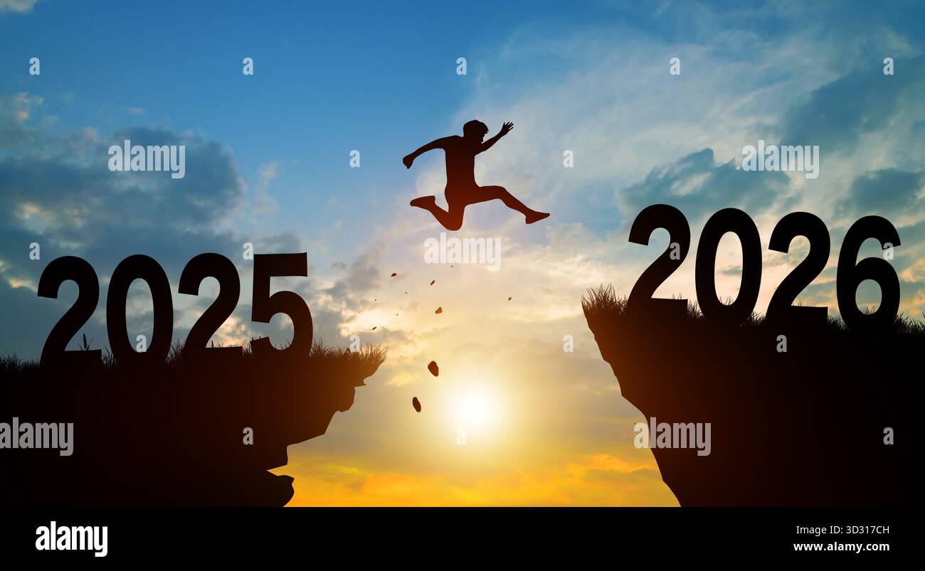 Jump from 2025 to 2026 hi-res stock photography and images - Alamy
