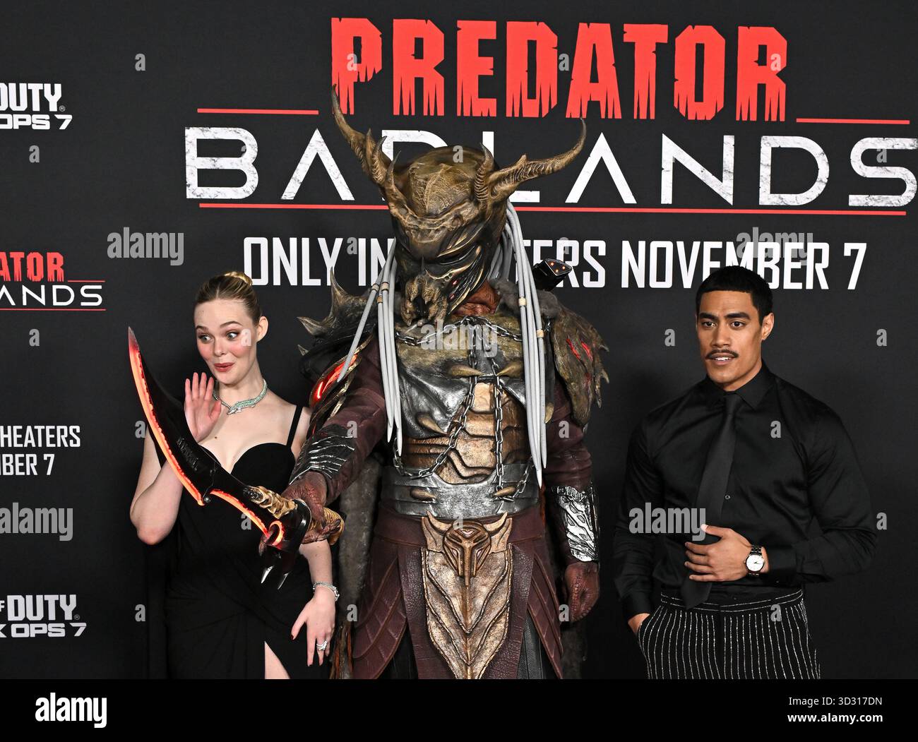 Dimitrius Acrey Elle Fanning and Dimitrius Koloamatangi arriving to 20th Century ...