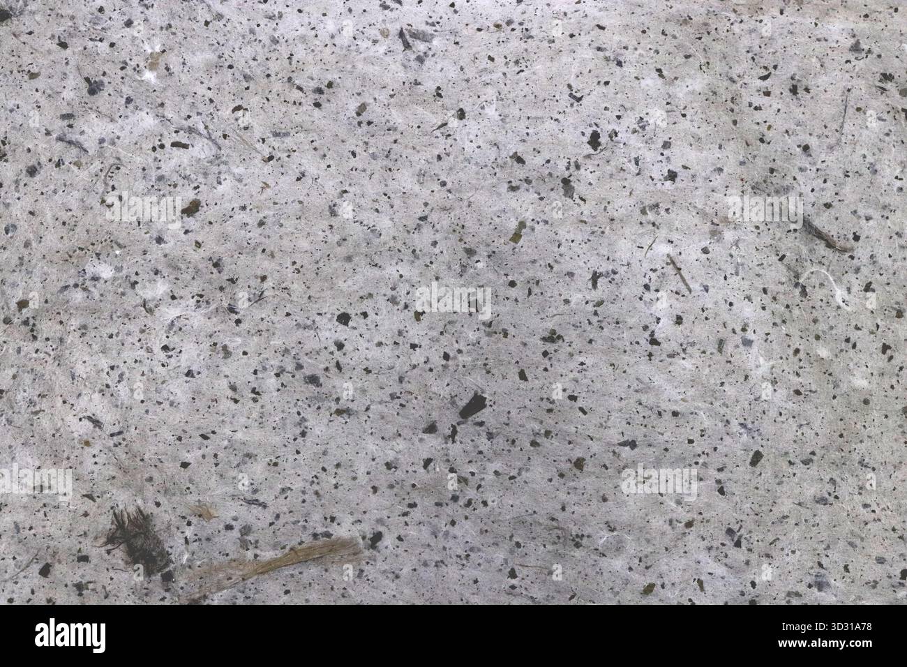 Close-up of a textured paper surface with small stones and speckles. Stock Photo