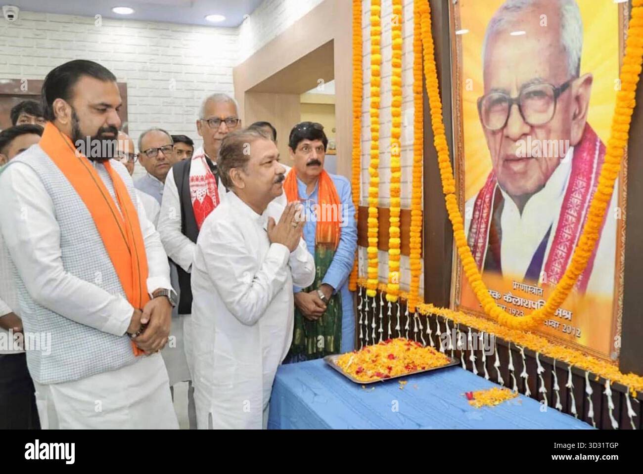 PATNA, INDIA - NOVEMBER 3: Bihar BJP president Dilip Jaiswal with ...