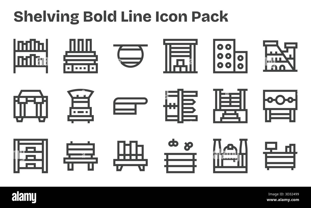 Professionally designed 18 icons in Bold Line style, capturing the ...