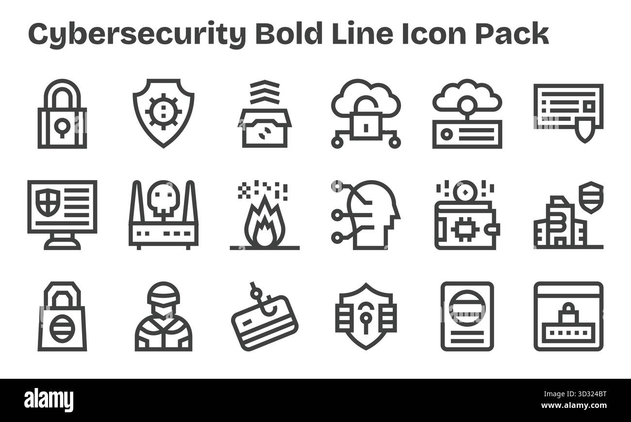 Professionally designed 18 icons in Bold Line style, capturing the ...