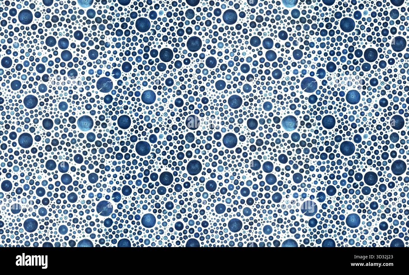 The seamless abstract blue background with circles. Stock Photo