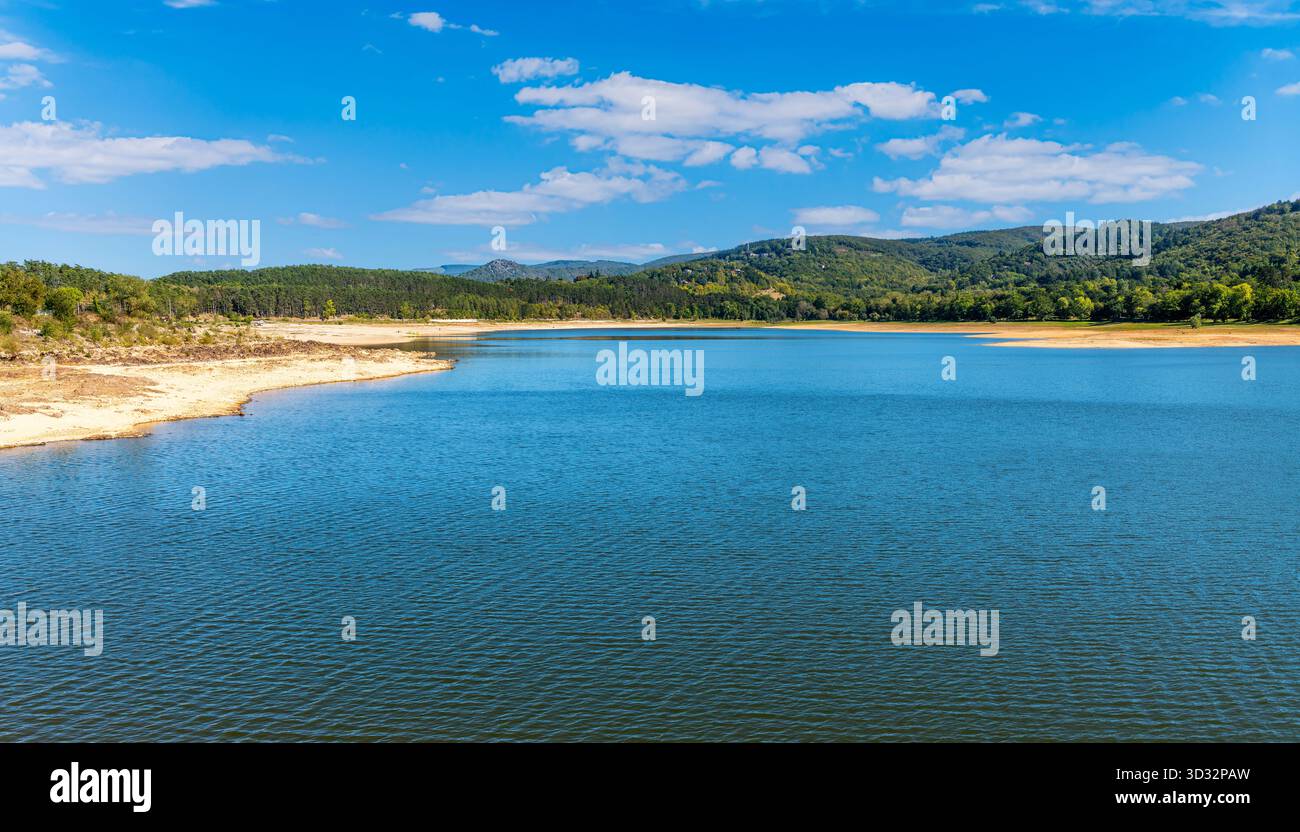 Lake Saint Ferréol, in the Haute-Garonne department, in Occitanie, France Stock Photo