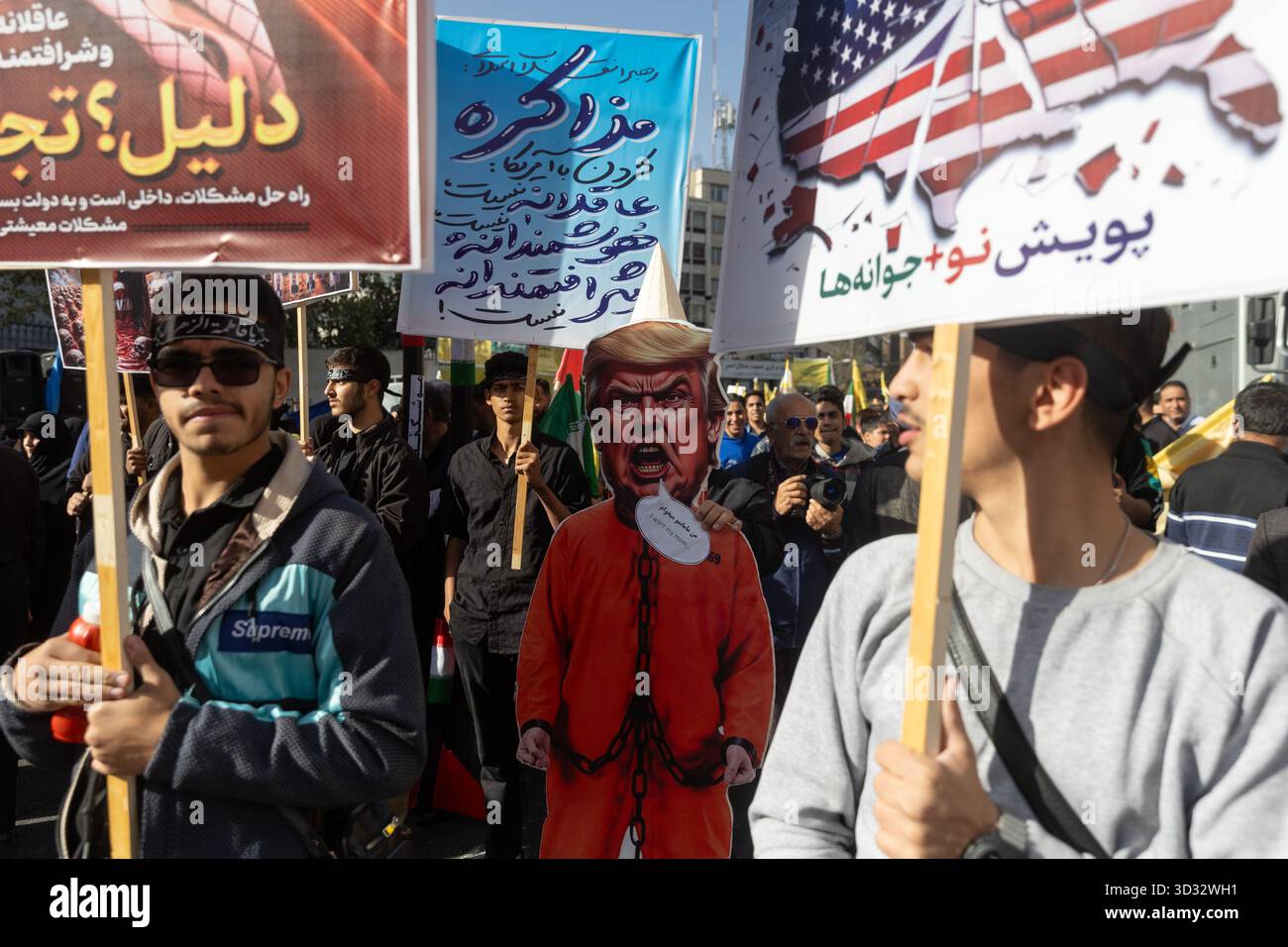 Tehran, Iran. 04th Nov, 2025. Iran, Tehran, Us Embassy Takeover, Anniversary, Anti American Protest, Revolution, Students, Demonstration, Embassy, Politics Credit: SOPA Images Limited/Alamy Live News Stock Photo