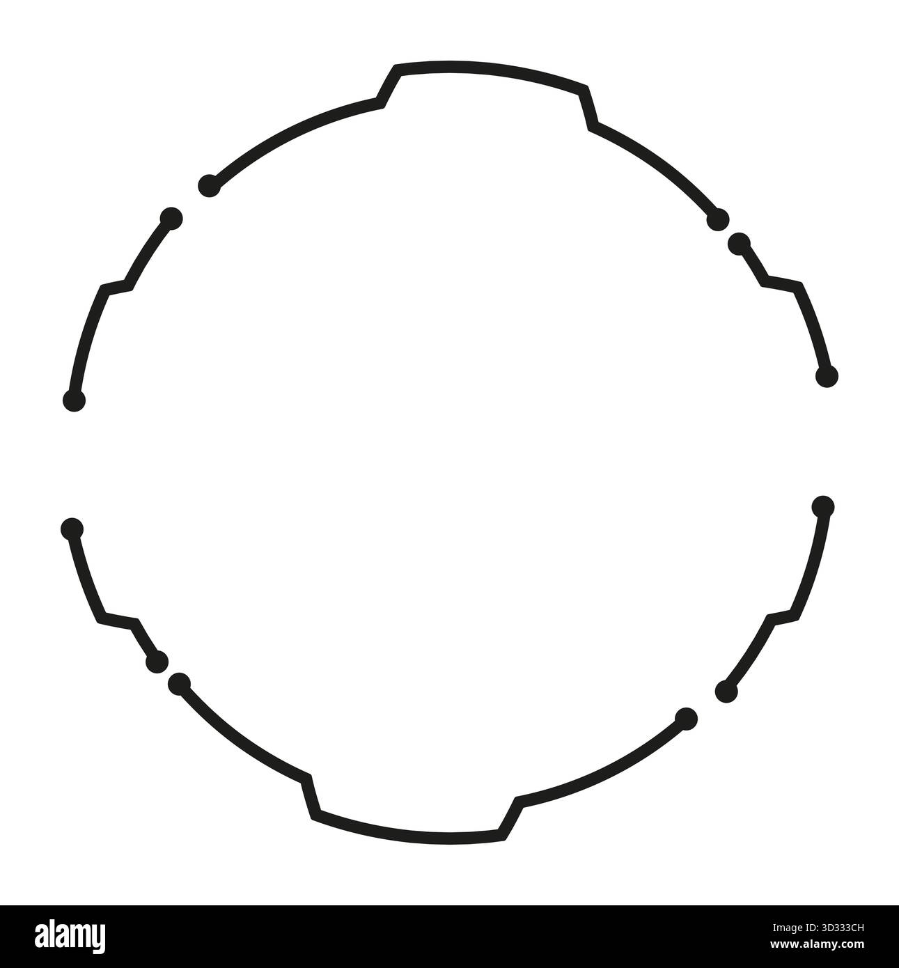 Futuristic cyber circle design for digital technology themes Stock ...