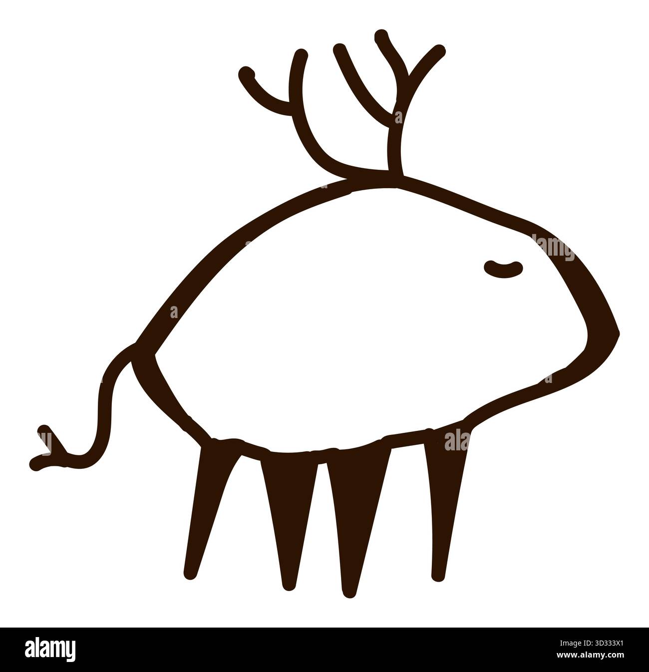 Ancient aztec drawing of mythical creature for cultural design Stock ...
