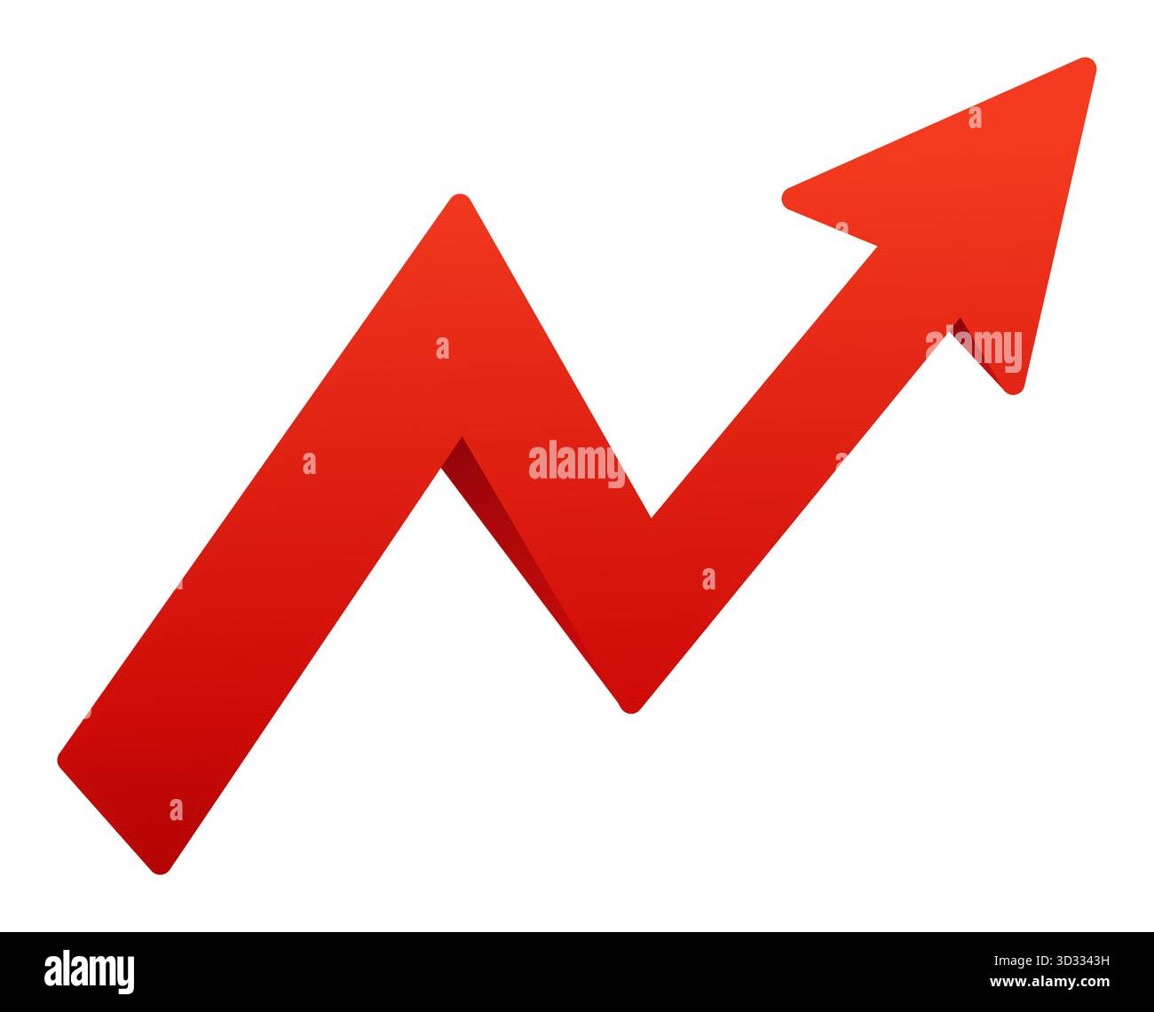 Dynamic red arrow symbolizing economic growth and financial success ...
