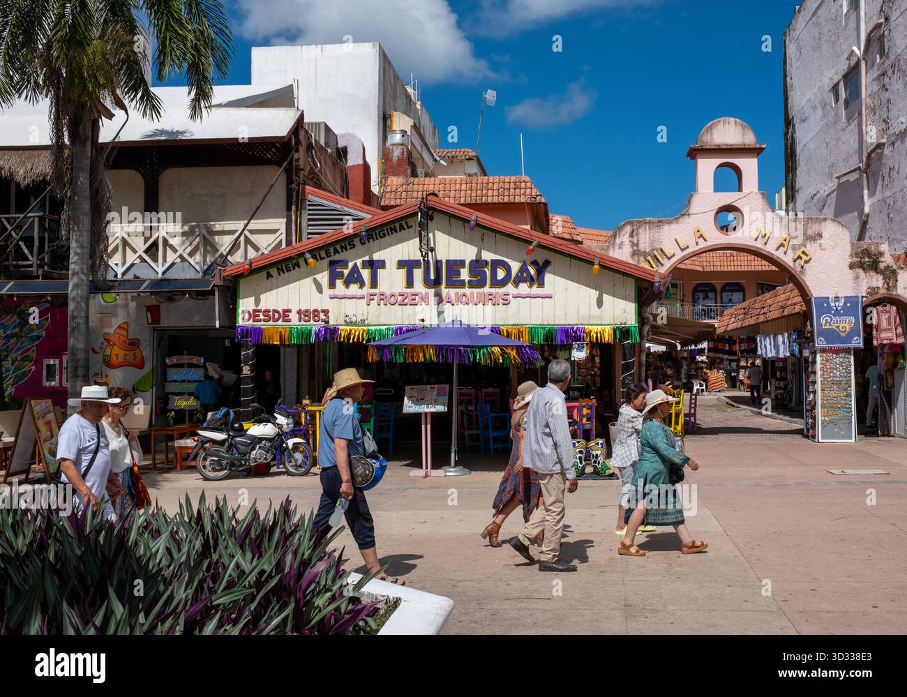 Fat Tuesday Bar and Restaurant in Cozumel Mexico Stock Photo