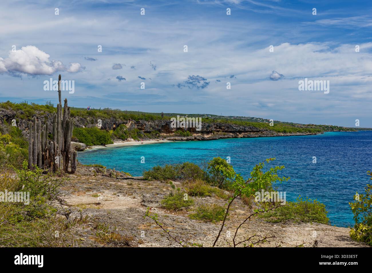 1000 Steps beach on Bonaire Stock Photo