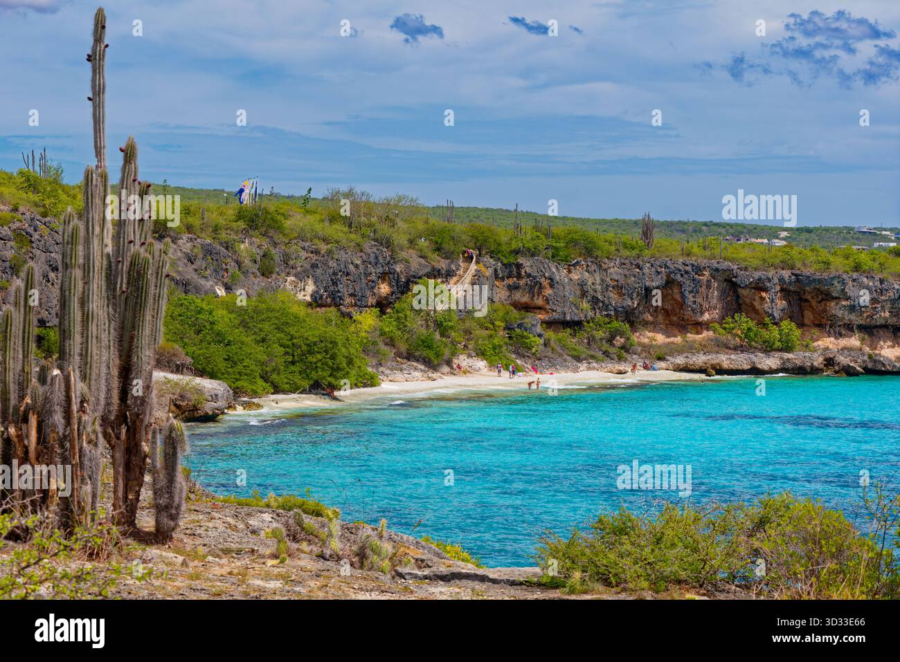1000 Steps beach on Bonaire Stock Photo