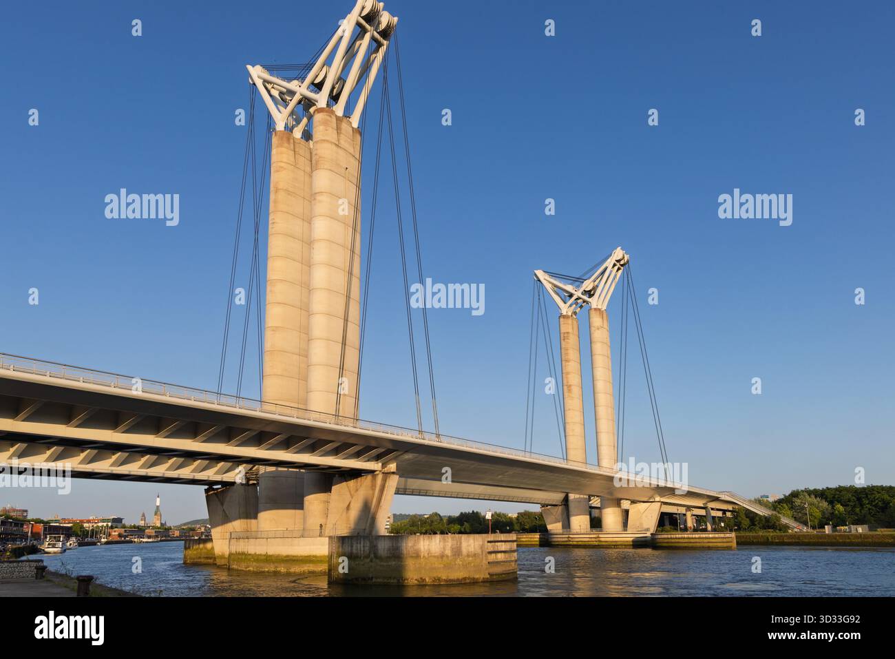 Impressive Example Picture Pont Gustave-Flaubert bridge in Rouen in Normandy in France, Impressive ...