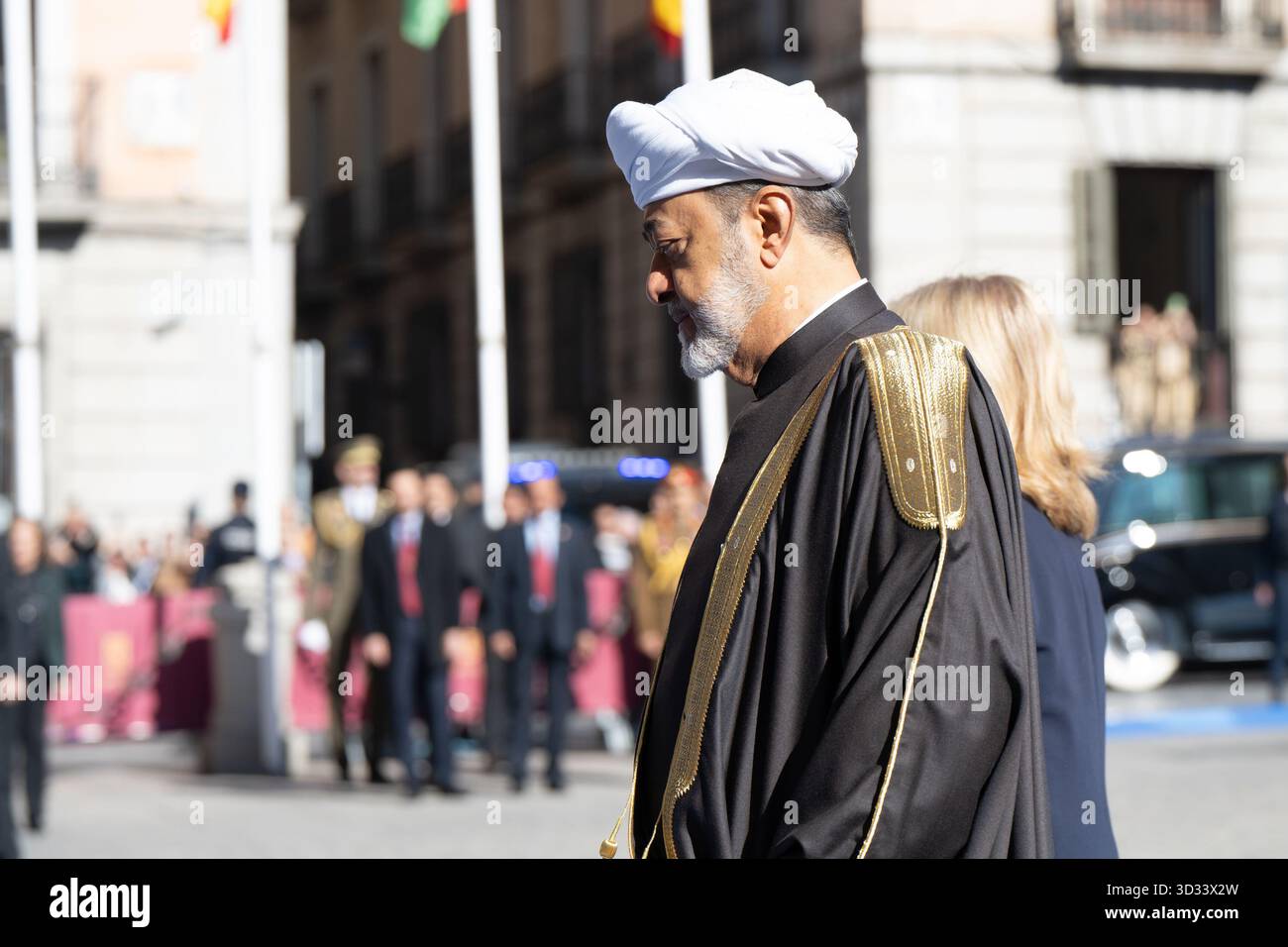 Madrid, Spain. 04th Nov, 2025. His Majesty the Sultan of Oman, Haitham Bin Tarik, during the presentation of the Golden Key of the City of Madrid at the Casa de Villa. Credit: SOPA Images Limited/Alamy Live News Stock Photo