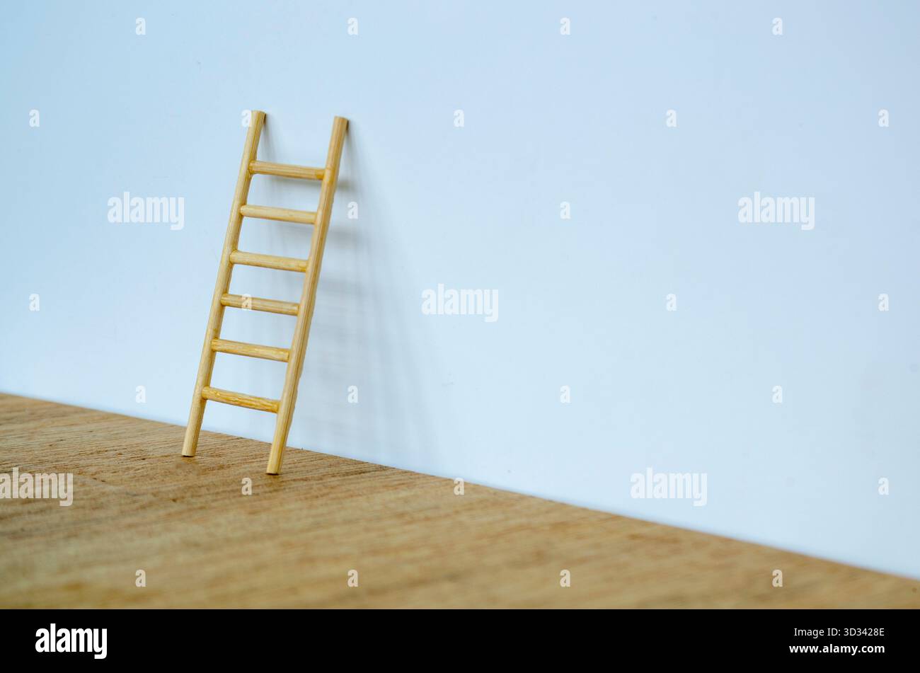 Side view of ladder on white cover background with customizable space ...