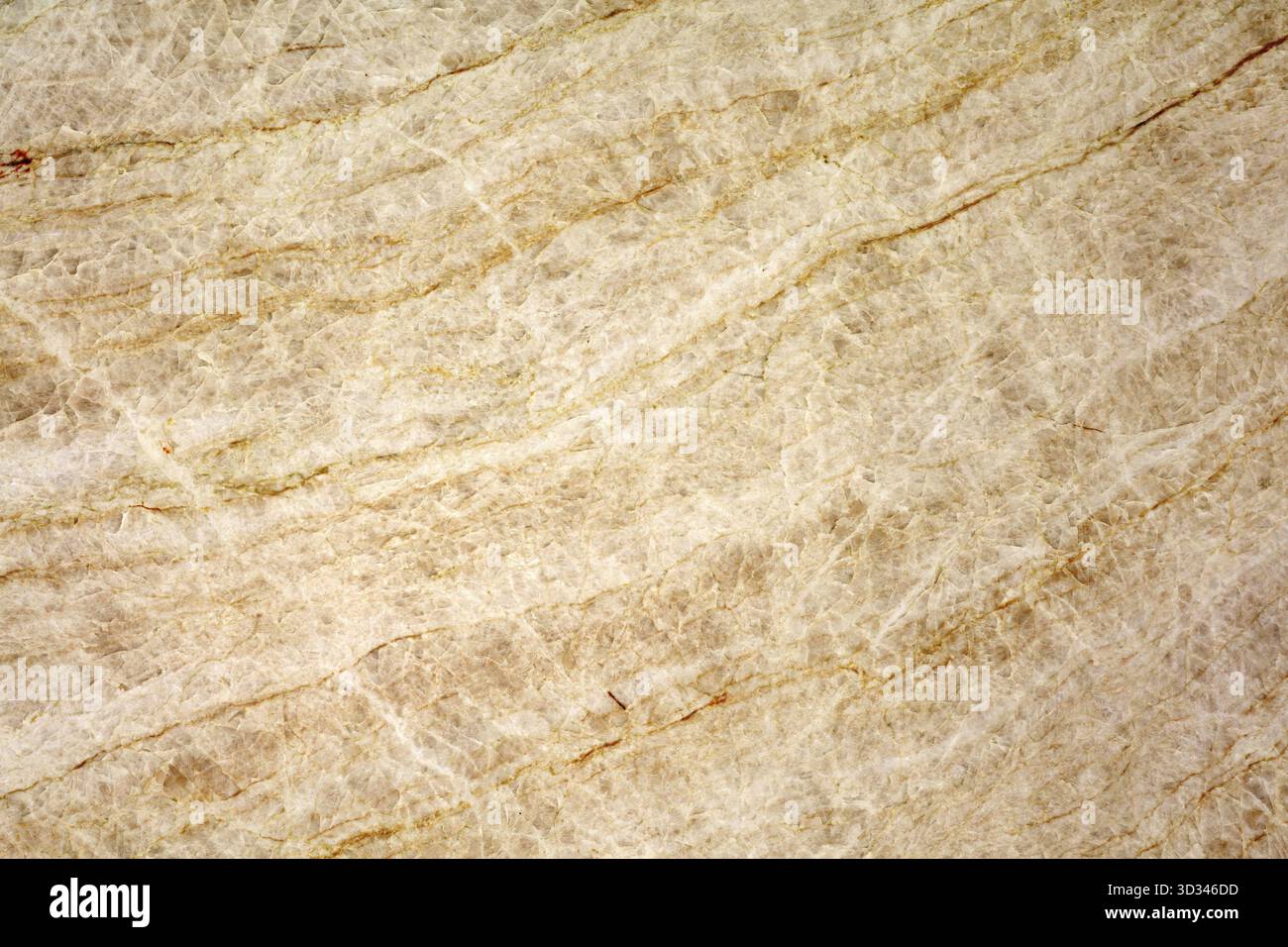 Large format texture, beige quartzite with layered structure, light brown uniform surface Stock Photo