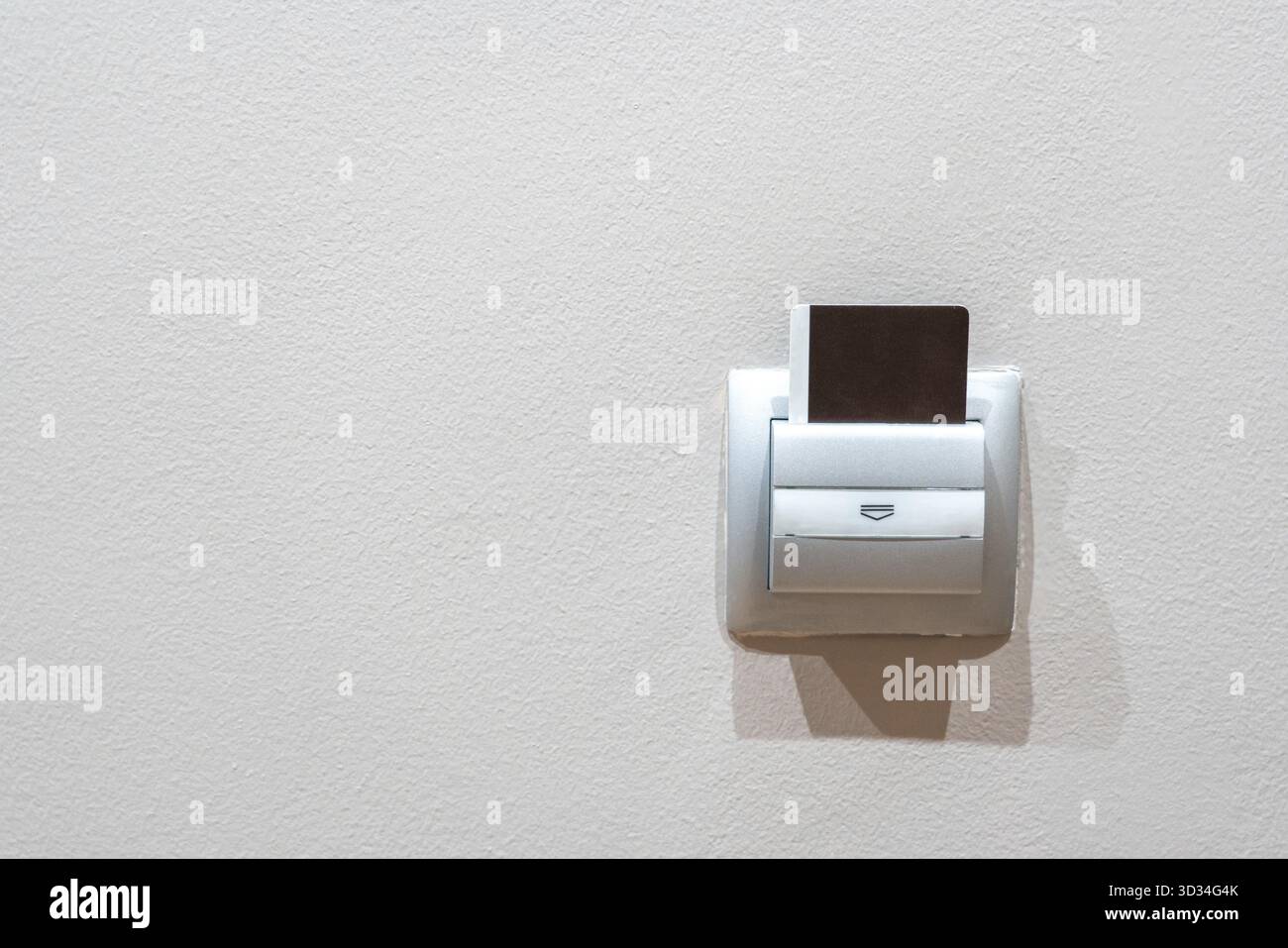 Key Card Into Hotel Room cardreader Stock Photo