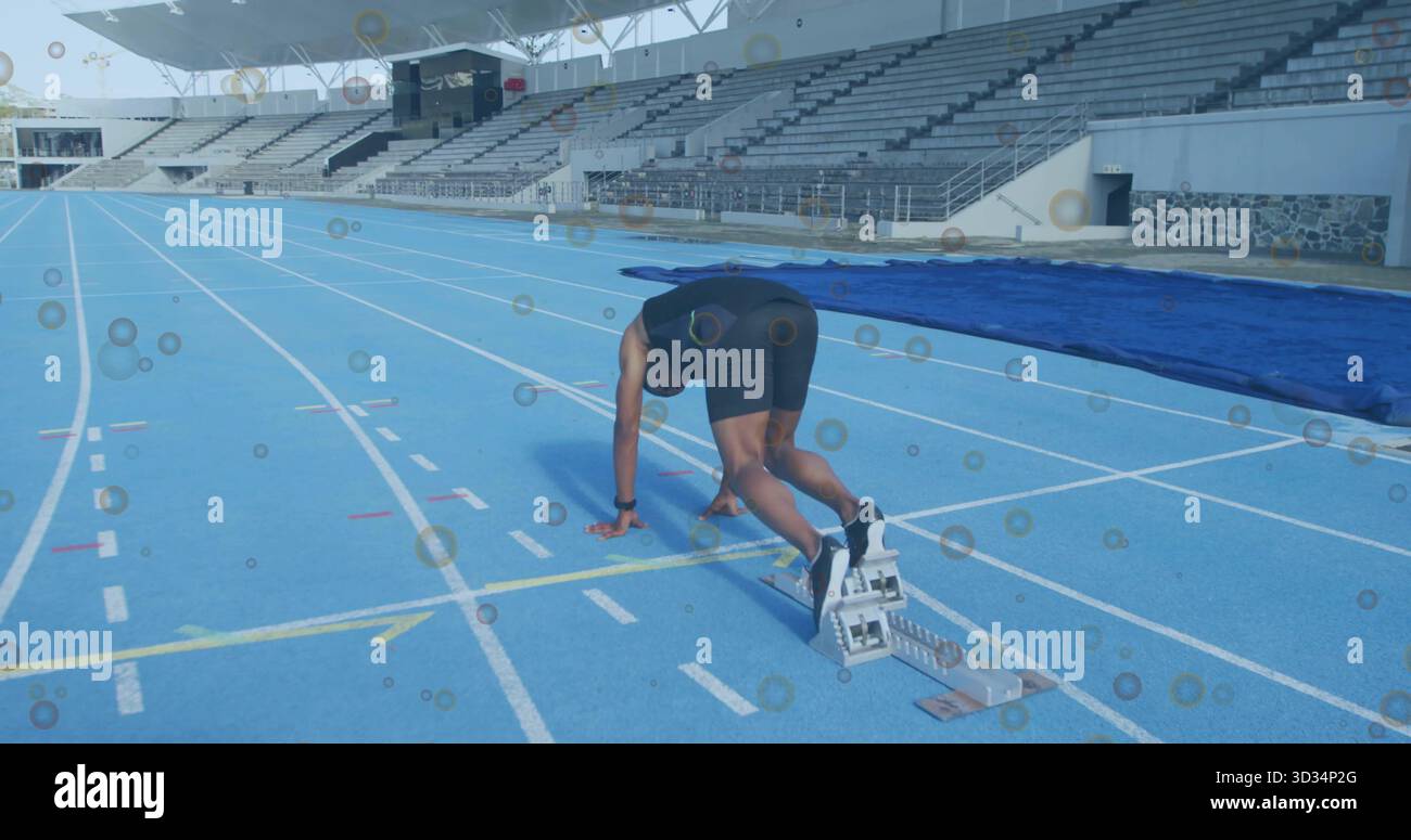 Sprinter pushing off blocks on hi-res stock photography and images - Alamy