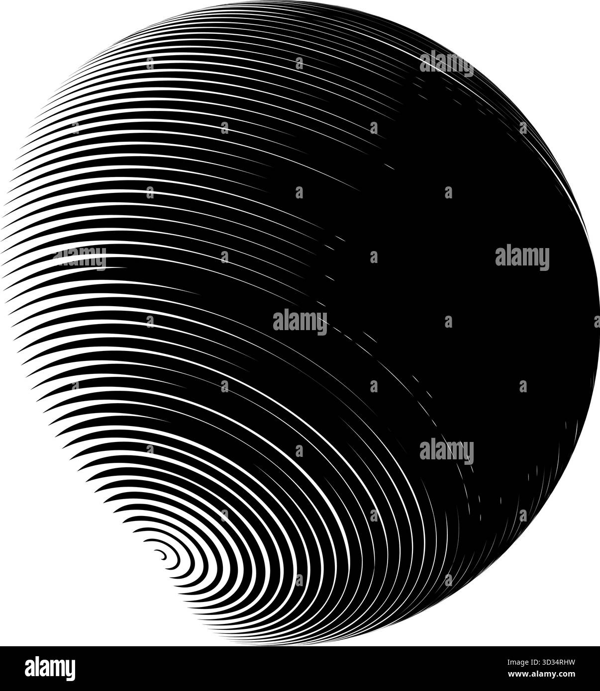 Contemporary set of halftone rounded 3d figures Stock Vector Image ...