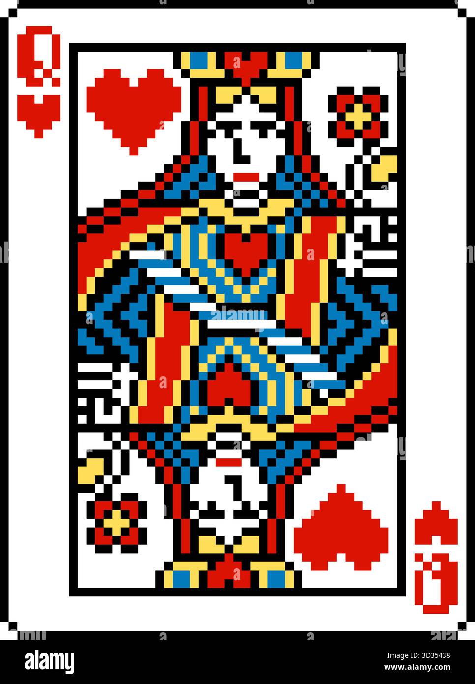 Queen of hearts playing card Cut Out Stock Images & Pictures - Alamy