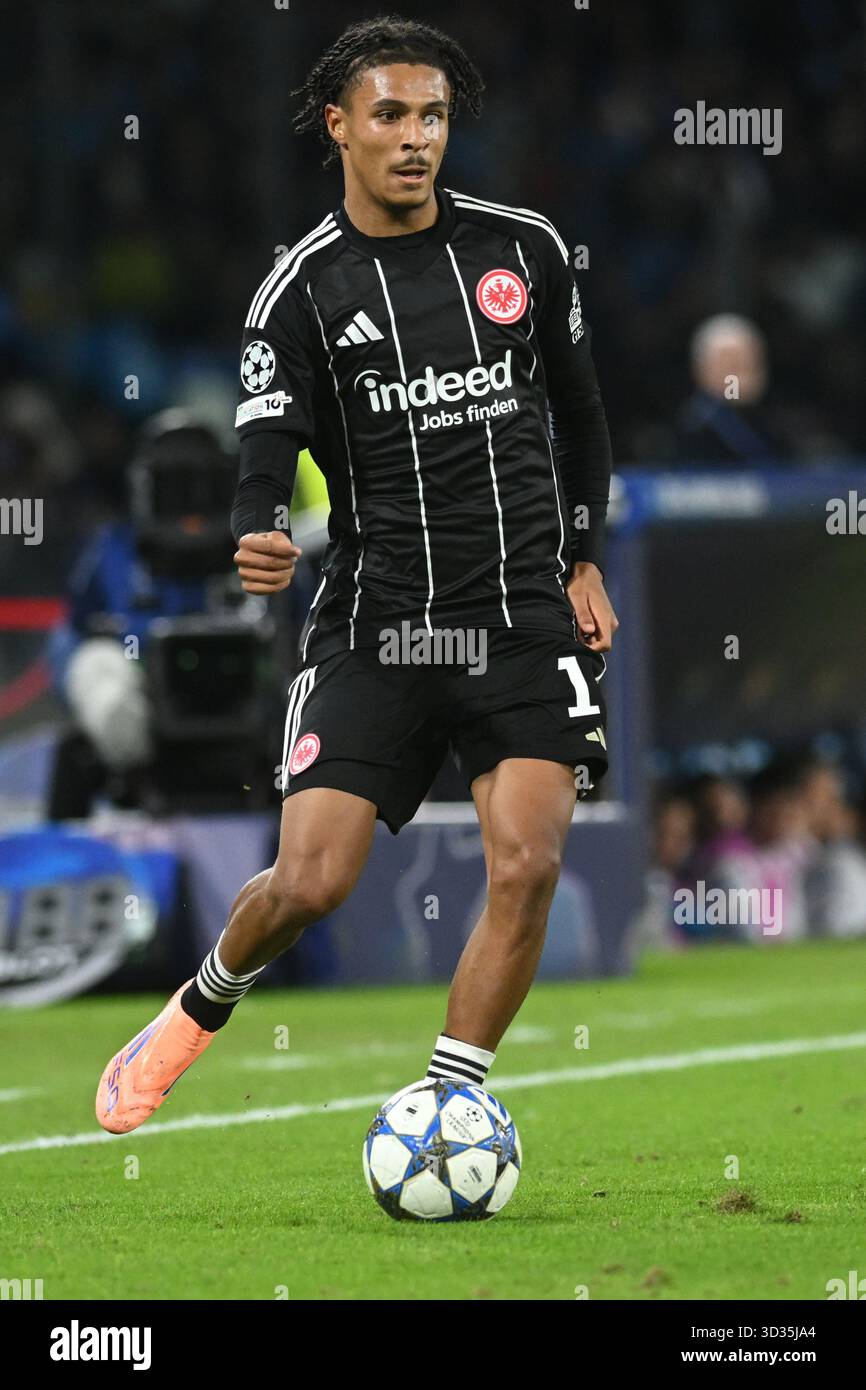 Jean-Matteo Bahoya of Eintracht Frankfurt in action during the Uefa ...