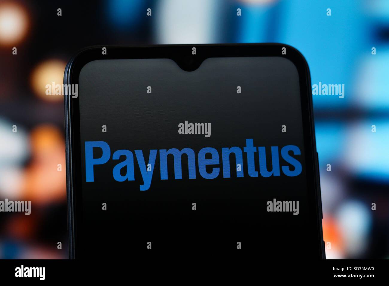 In this photo illustration, the Paymentus logo is seen displayed on a smartphone screen. Stock Photo