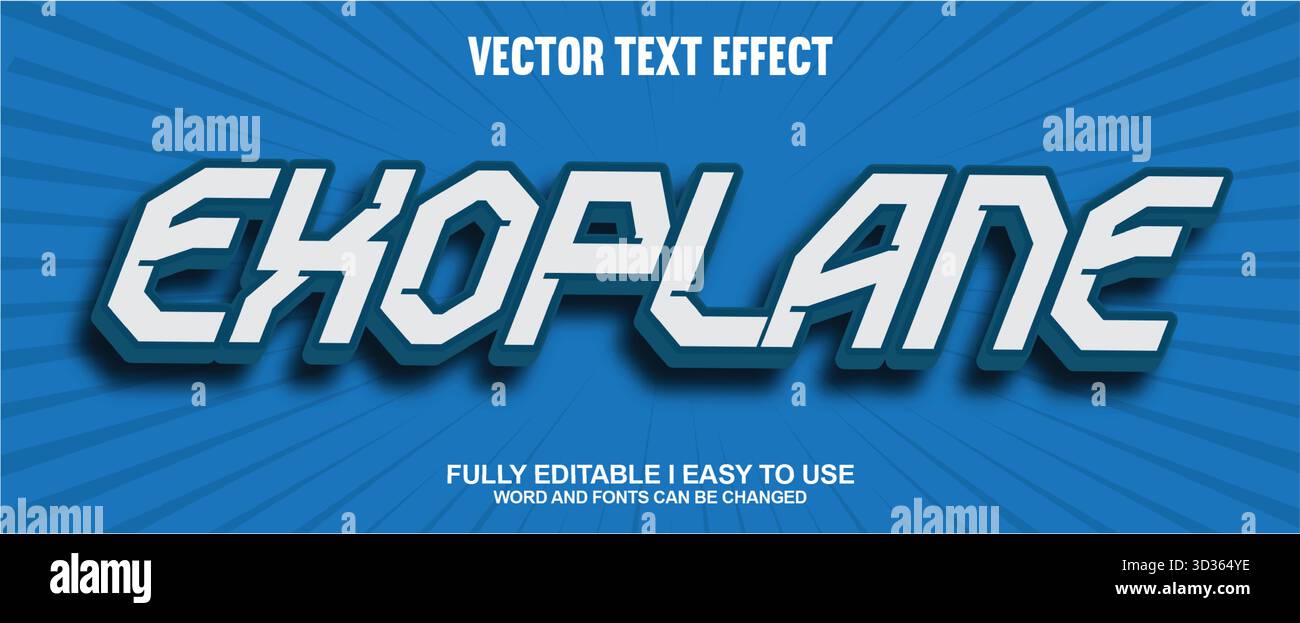 Editable Vector Text Effect Stock Vector