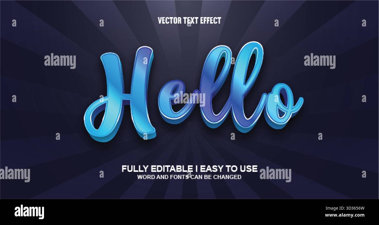 Editable Vector Text Effect Stock Vector