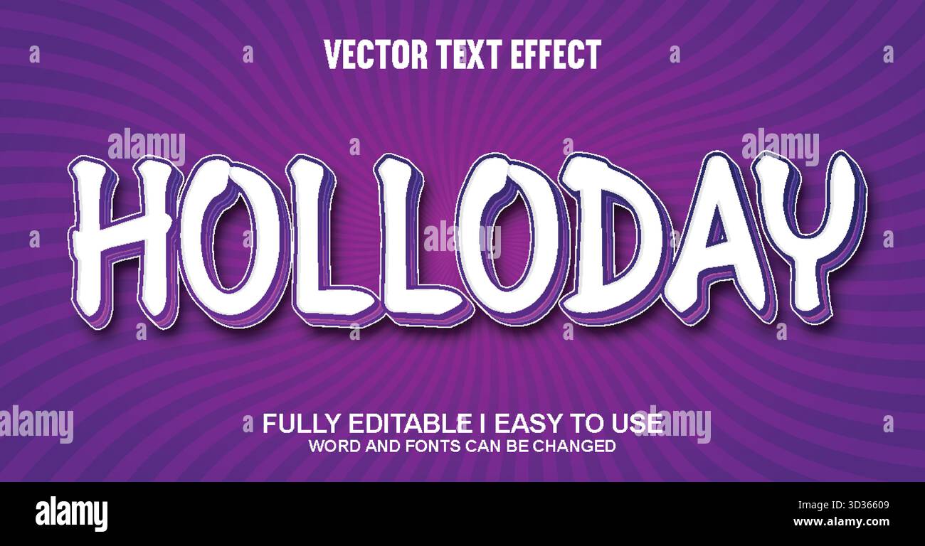 Editable Vector Text Effect Stock Vector