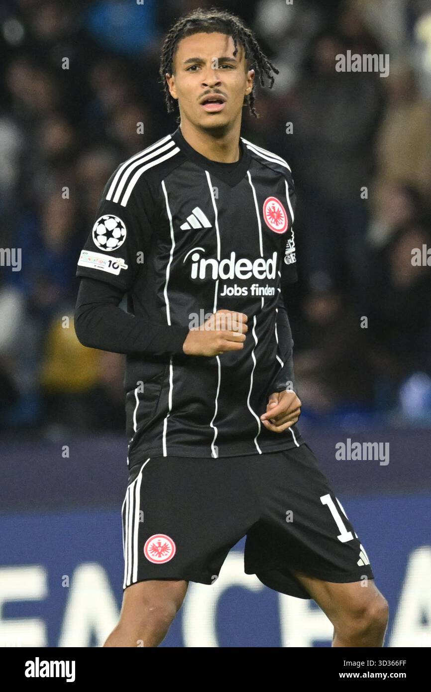 Napoli, Italy, 4 November,2025 Jean-Mattéo Bahoya of Eintracht ...