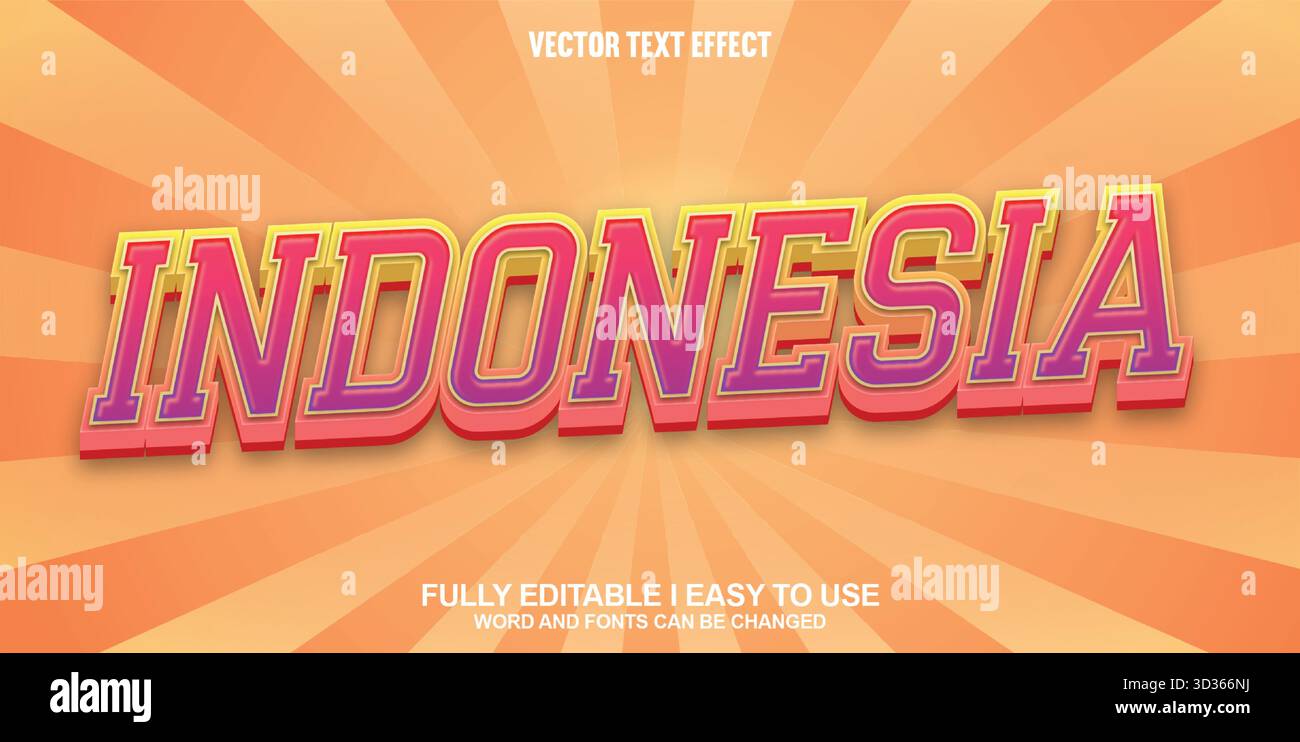 Editable Vector Text Effect Stock Vector