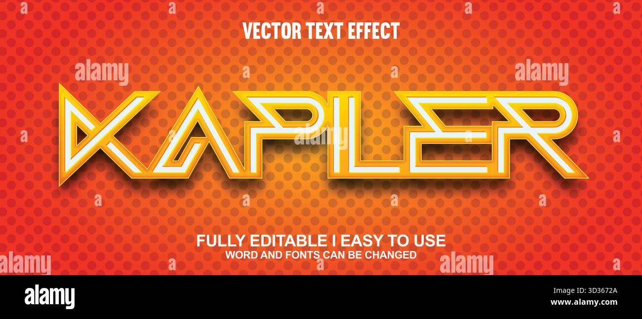 Editable Vector Text Effect Stock Vector